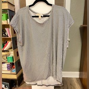 Michael Kors 3X women’s houndstooth print blouse